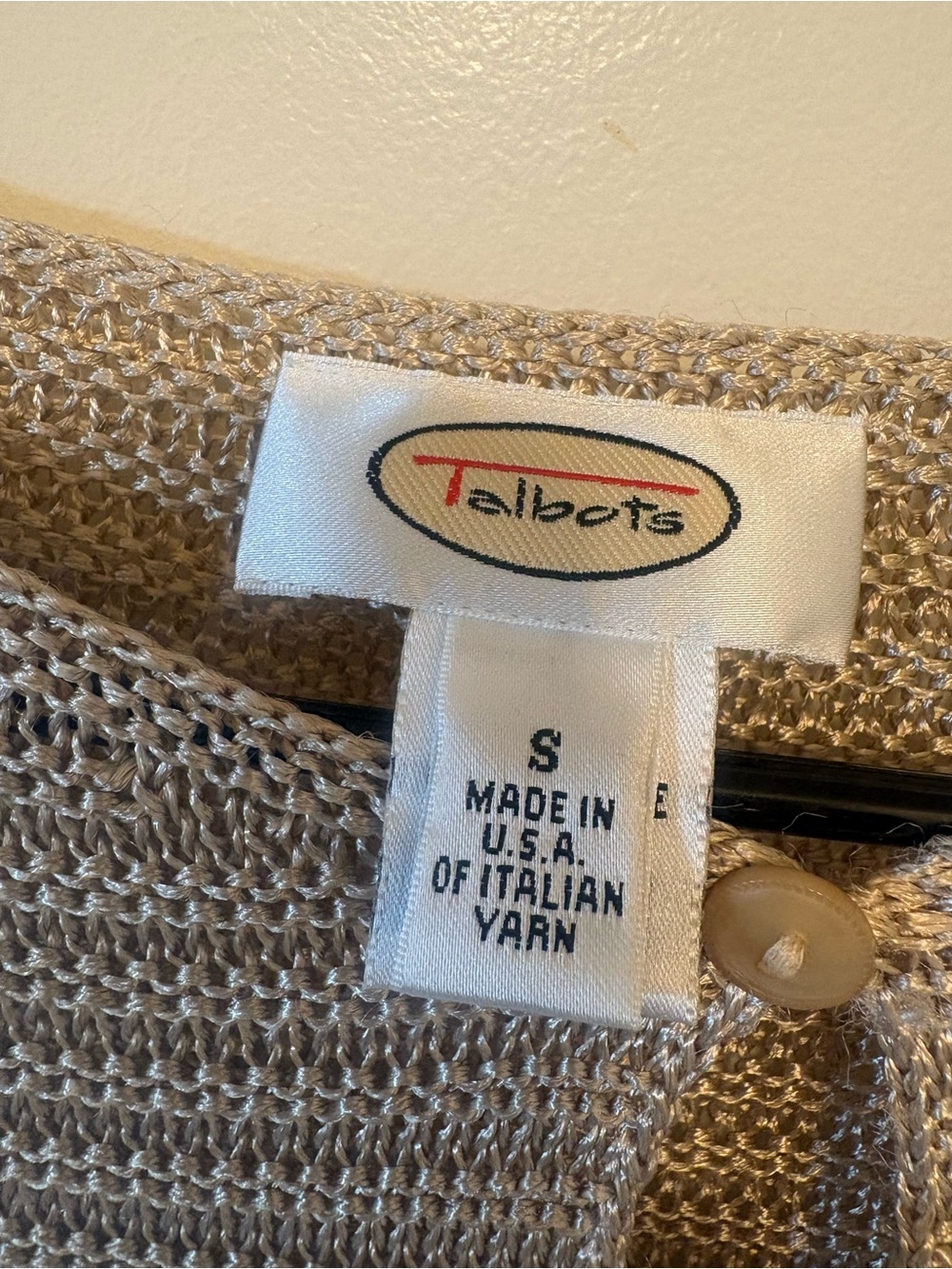 Talbots Beige Knit Keyhole Sweater - Picture 3 of 3